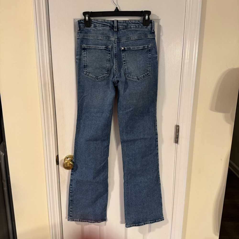 H&M High Waist Bootcut Jeans Light Wash | US 2 | Flare Denim - Picture 2 of 10